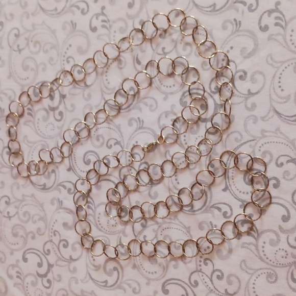 925 Italy KA 1772 Sterling Silver Gold Plated Chain Link Necklace - Picture 3 of 16